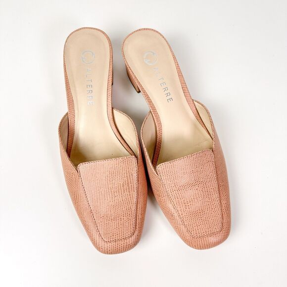 Alterre Blush Pink Loafers Interchangeable Leather Shoes Sz 8 Made in Brazil - Picture 3 of 12